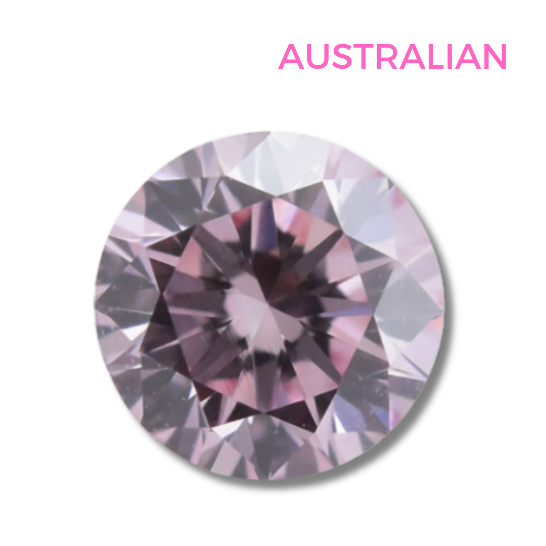0.38 SI1 Fancy Pink-Purple Round | Australian